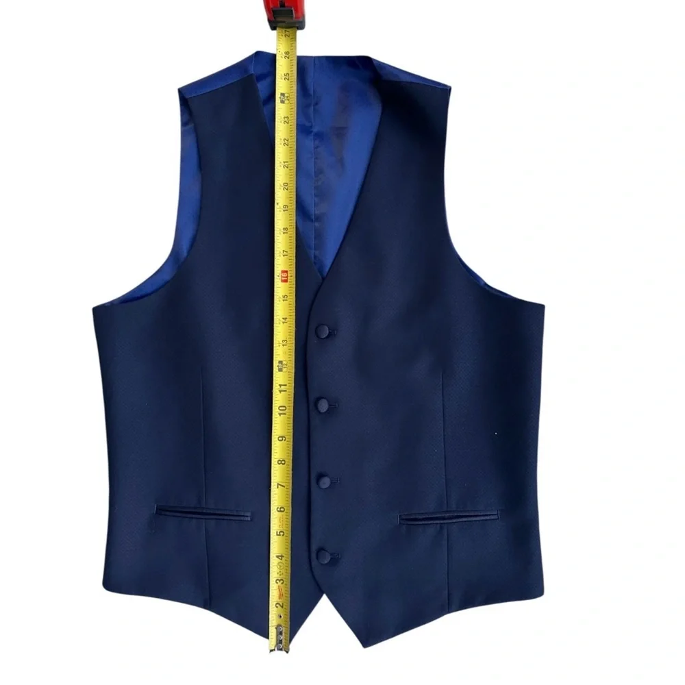 Lorenzo Uomo Mens Vest Shirt‎ Set Size M Blue John Varvatos Tie Performance